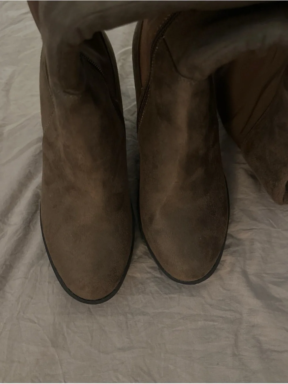 Tall Brown Knee-High Block 3” Heel Boots - Women's Fashion Boots